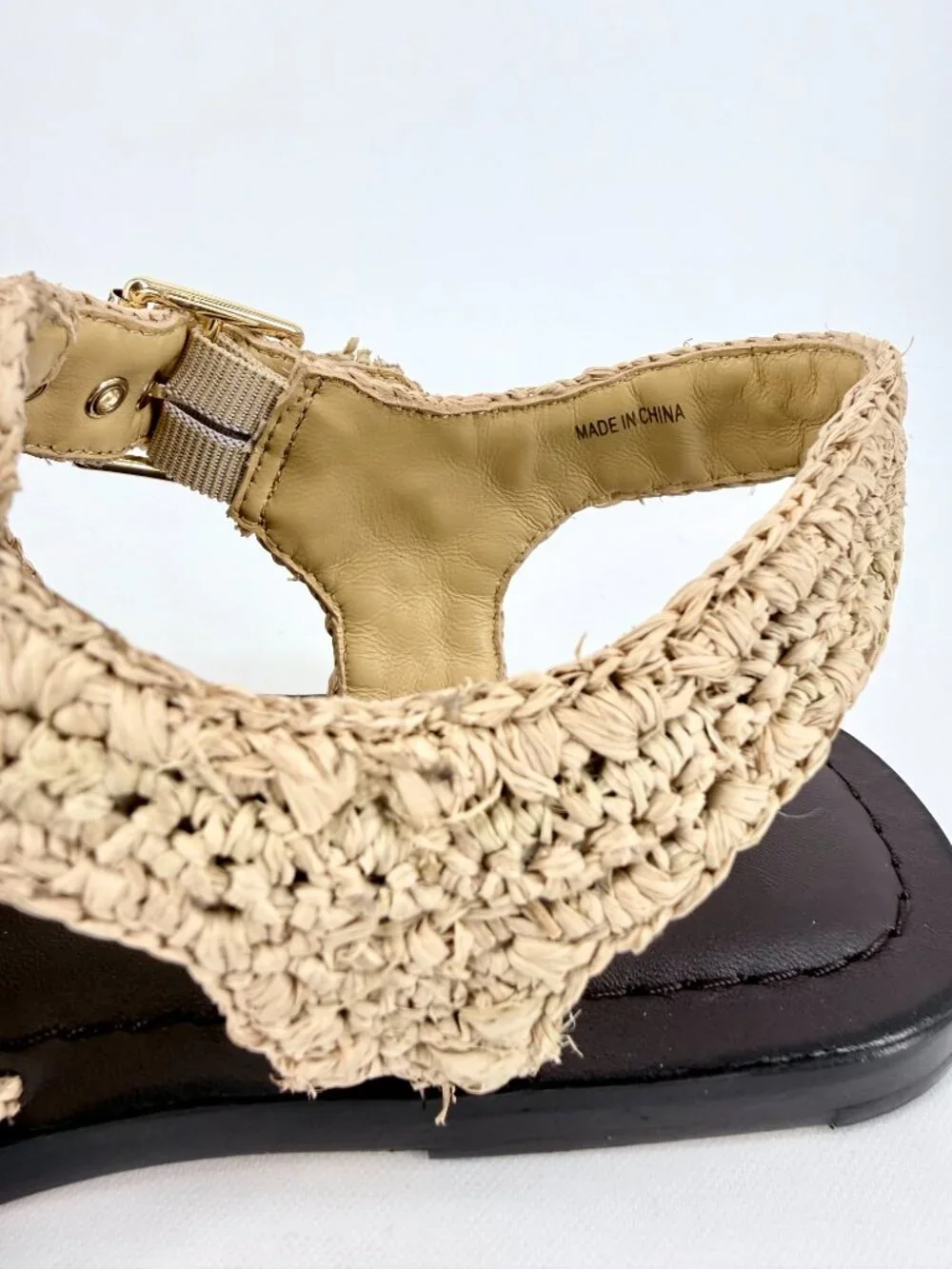 Loeffler Randall Sawyer Raffia Fisherman Sandals 10 NIB Woven Natural